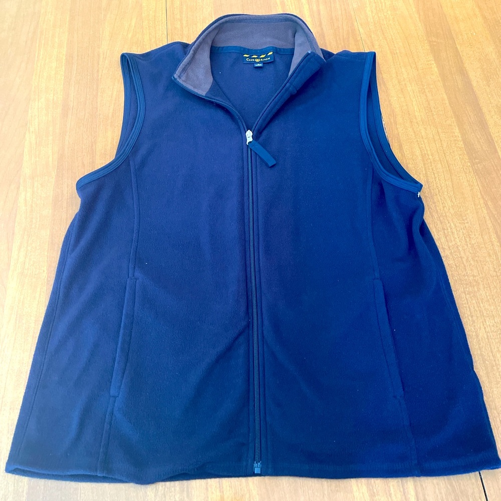 Navy Blue Fleece Vest